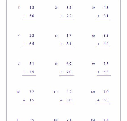 Addition with Regrouping Worksheets