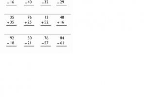 Two Digit Addition and Subtraction Worksheets