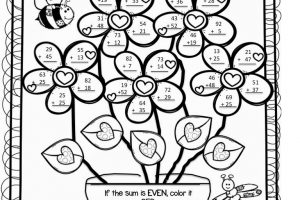 2 digit addition and subtraction coloring worksheets