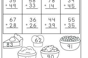 Addition with Regrouping Coloring Worksheets 1