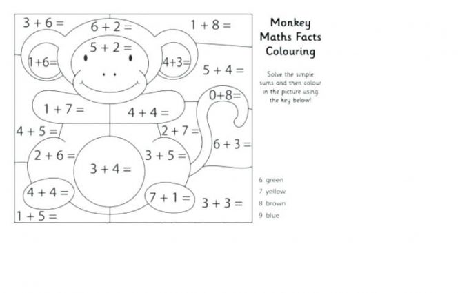 Free Addition Worksheets with Coloring 2