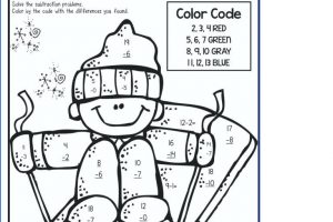 Subtraction Coloring Worksheets 2nd Grade