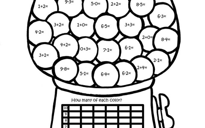 Math Coloring Worksheets Addition and Subtraction 2