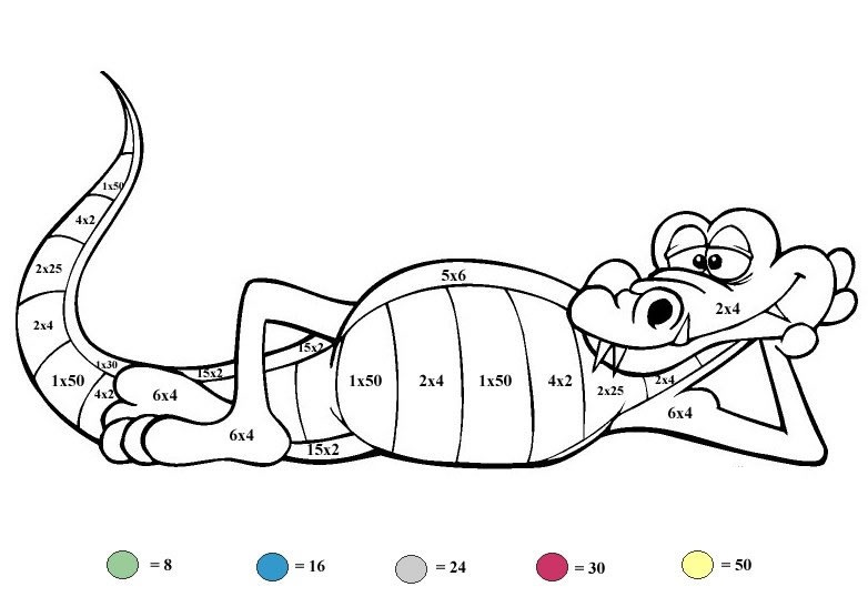 Multiplication Coloring Worksheets Grade 3 PDF - Worksheet School
