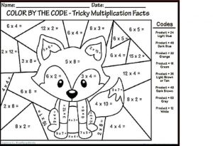 Multiplication Coloring Worksheets Grade 3 PDF - Worksheet School