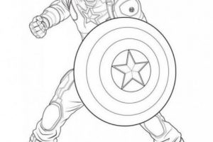 Captain America Superhero Coloring Pages