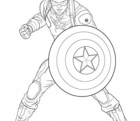 Captain America Superhero Coloring Pages