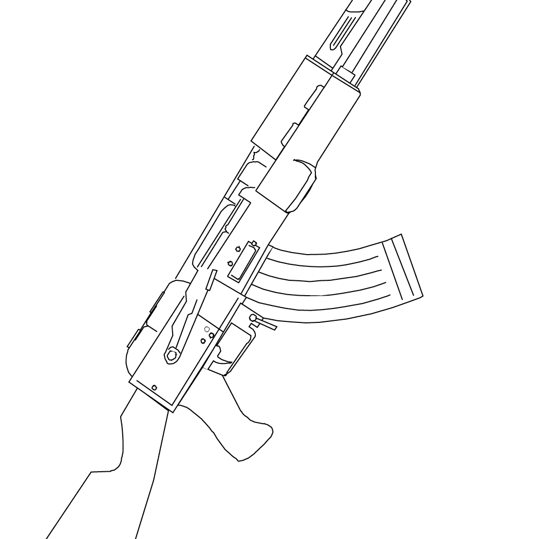 ak 47 assault rifle coloring pages