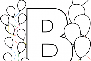 b is for balloon coloring pages