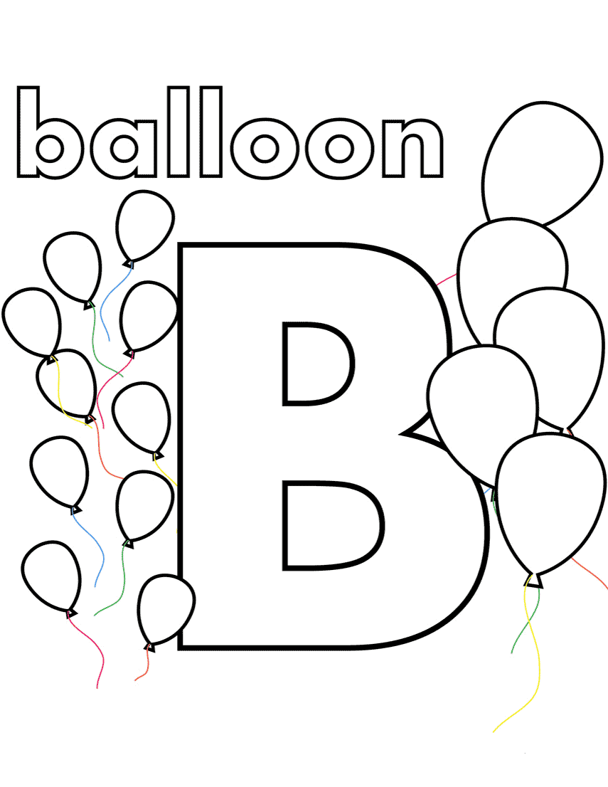 Letter B Coloring Pages Worksheet School