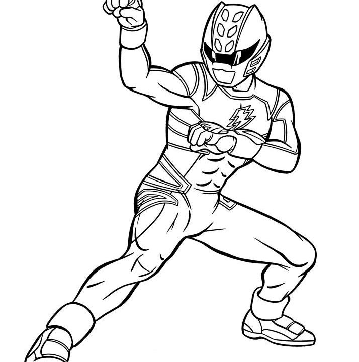 blue power rangers coloring pages