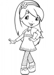 cute raspberry torte coloring page