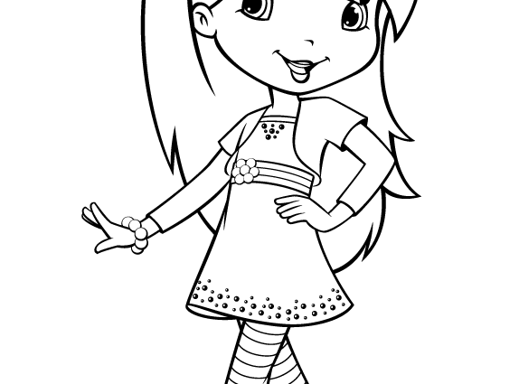cute raspberry torte coloring page