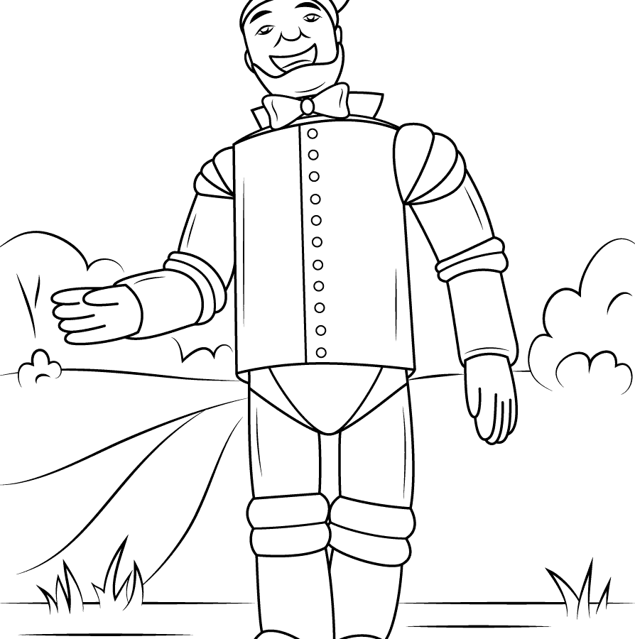 wizard of oz tin man coloring pages