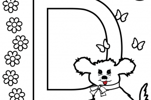 d is for dog coloring pages