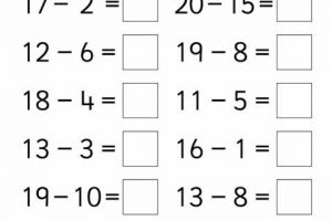 Number Line Subtraction 8