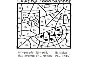 Color By Teen Numbers 4