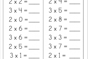 Multiplication – Horizontal