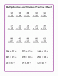 Multiplication and Division Math 4