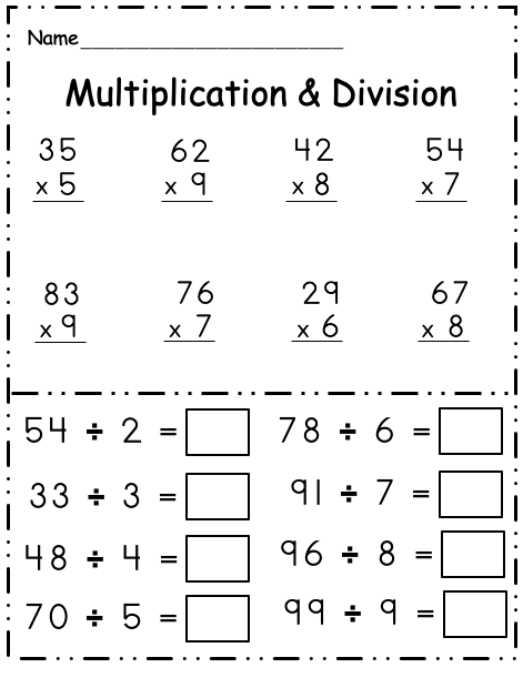 2 digit multiplication worksheet school
