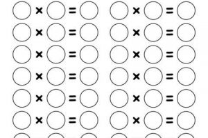 Dice Multiplication Worksheets 5